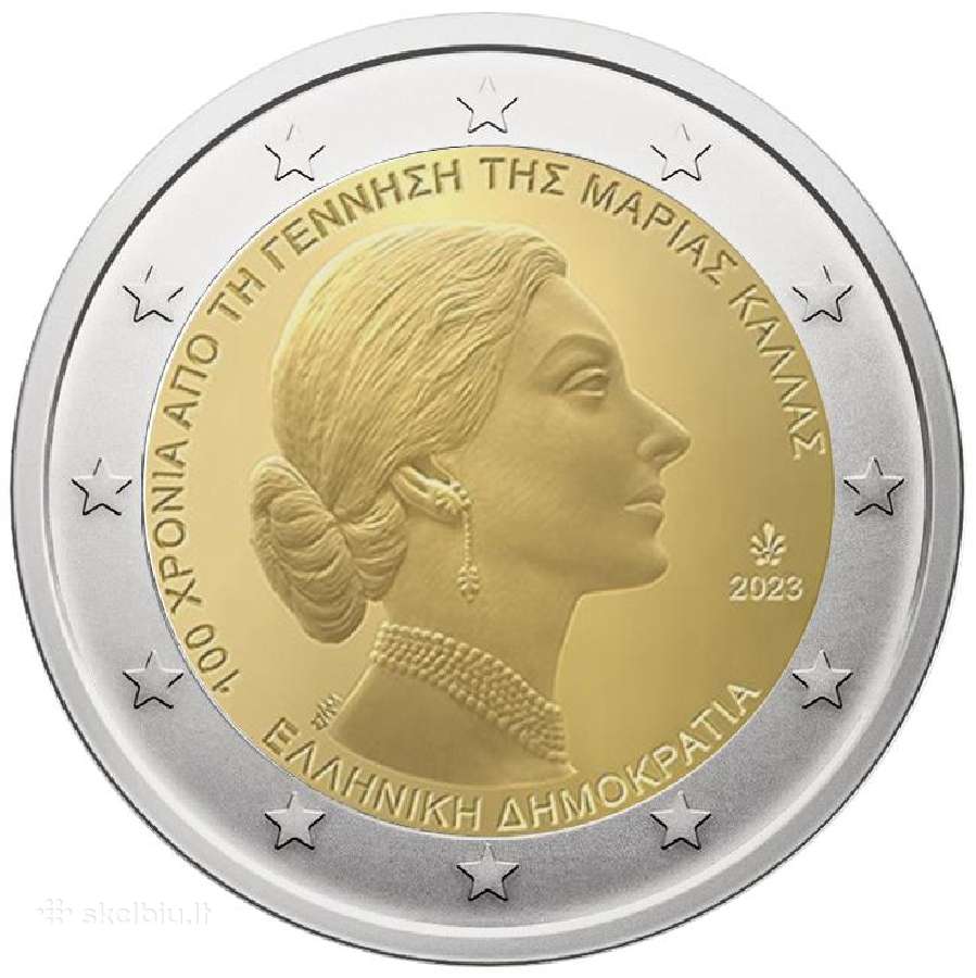 Graikija 2 Eurai, 2023 Marijos Kalas Gimimo 100