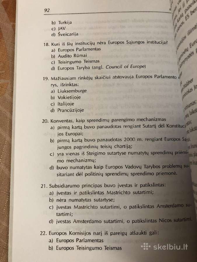 Žinių testai skirti Es institucijų konkursams - nuotraukos Nr. 5