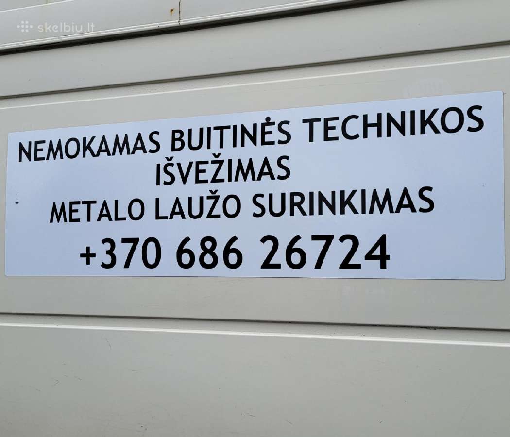 Metalo laužo supirkimas Buitinės tech. išvežimas