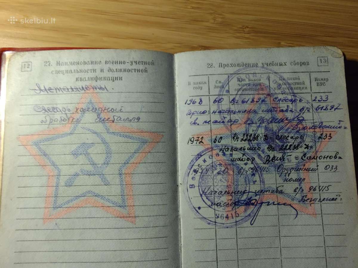 Karinis bilietas 1963-1964, 1968, 1972 Vilnius - nuotraukos Nr. 7