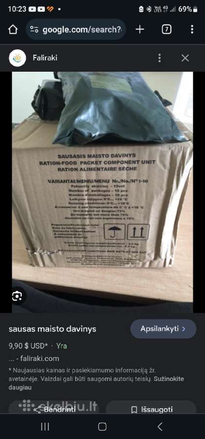 Perku Lt sausas maisto davinys smd mre