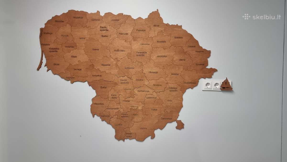 Medinis Lietuvos Žemėlapis - Žemėlapis ant sienos - nuotraukos Nr. 8