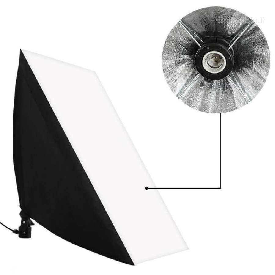 Fotostudijos šviestuvas su stovu–softbox šviesdėžė - nuotraukos Nr. 2