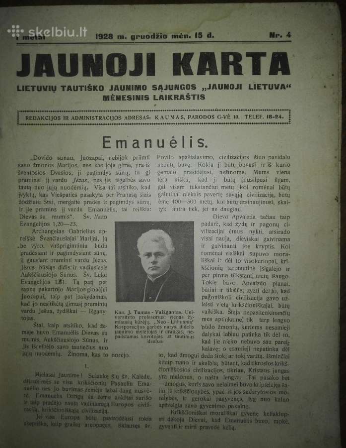 1283. Jaunoji Karta antikvarinis-kolekcinis laikr - nuotraukos Nr. 2