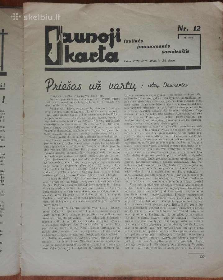 1283. Jaunoji Karta antikvarinis-kolekcinis laikr - nuotraukos Nr. 8