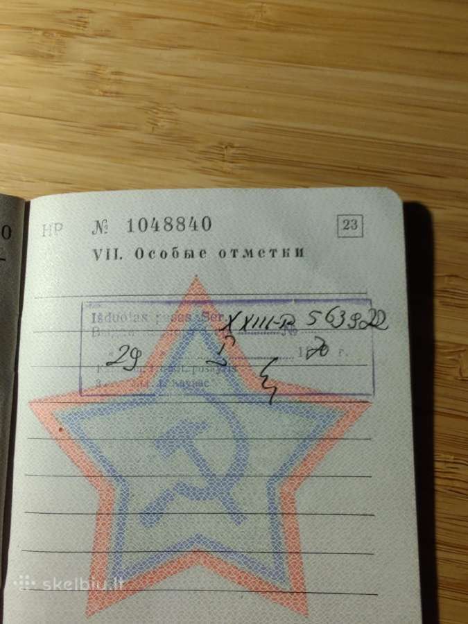 Karinis bilietas 1945 ir Vu dokumentas Alytaus r. - nuotraukos Nr. 7