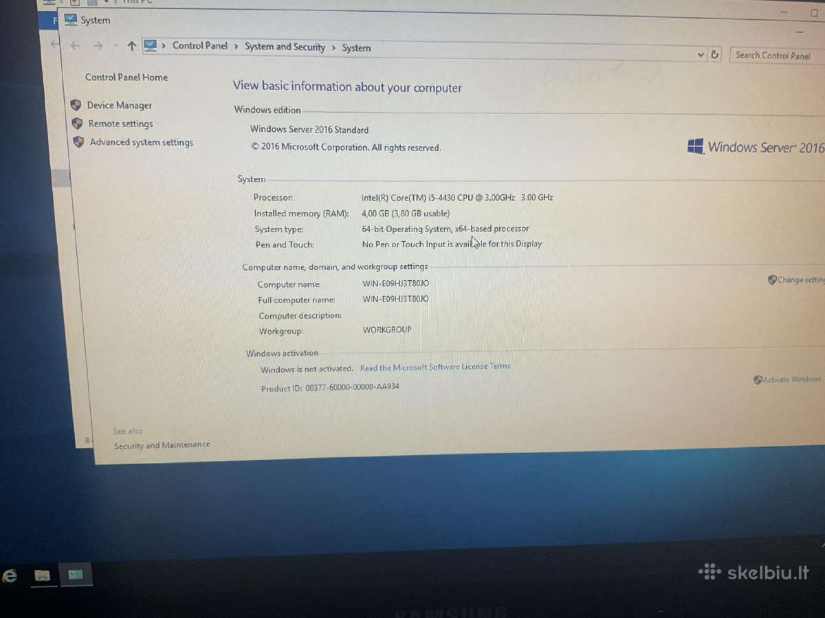 Lenovo stacionarus kompiuteris Intel i5-4330 - nuotraukos Nr. 4