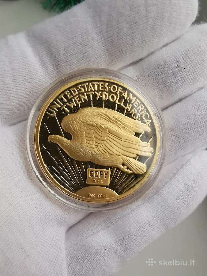 20 Usd vertės auksinio dvigubo erelio monetos kop - nuotraukos Nr. 3