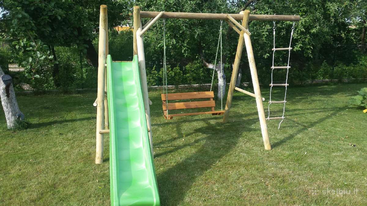Medinės lauko supynės. Žaidimų aikštelės. - nuotraukos Nr. 8