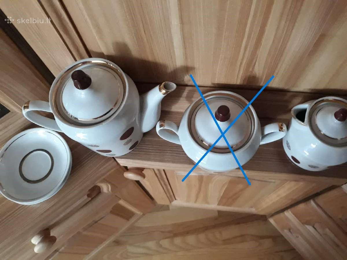 Ankstesnių laikų kavos servizo likutis - nuotraukos Nr. 3