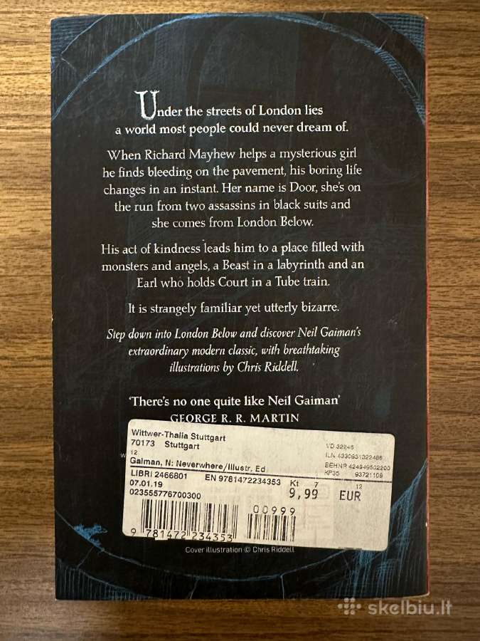 Knyga Neil Gaiman “Neverwhere" - nuotraukos Nr. 2