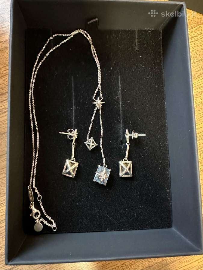 Thomas Sabo sidabriniai auskarai ir grandinėlė - nuotraukos Nr. 3