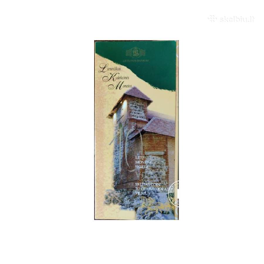 10 litų moneta Vilnius, Lietuva 1998 - nuotraukos Nr. 3