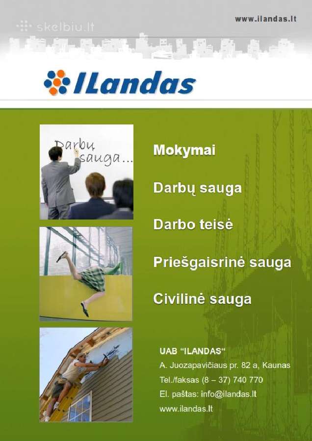 Darbų saugos, gaisrinės saugos žurnalai, ženklai