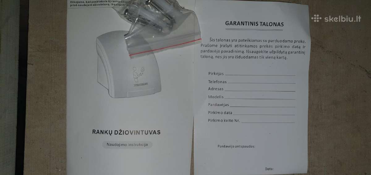Rankų vėjeliai-džiovintuvai - nuotraukos Nr. 5