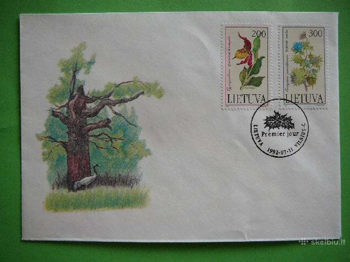Lietuva 1992 Geles Augalai Pdv lit499v