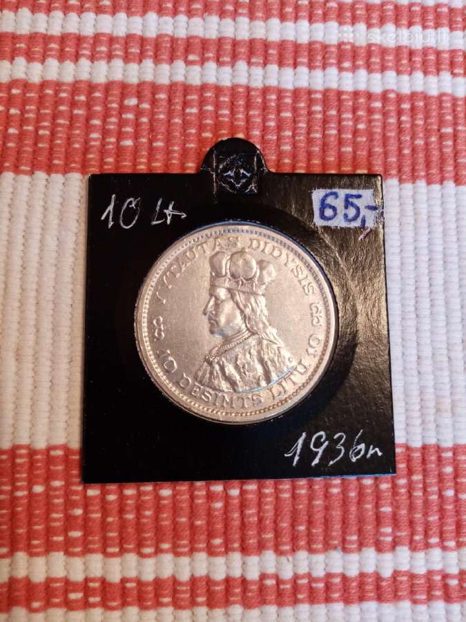 10 Litų 1936 m. gero apyvartinio Stovio Tvarkinga.