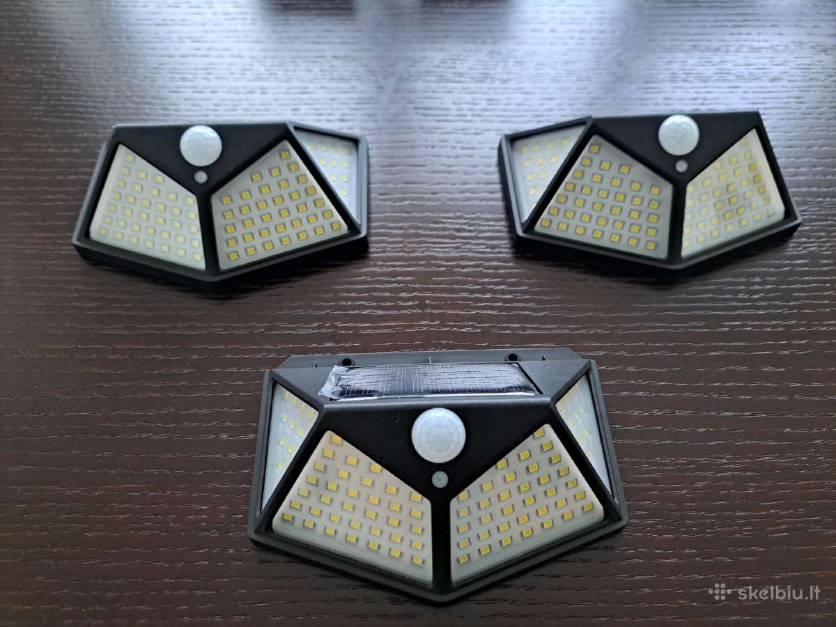100 LED saulės lempa su judesio jutikliu - nuotraukos Nr. 2