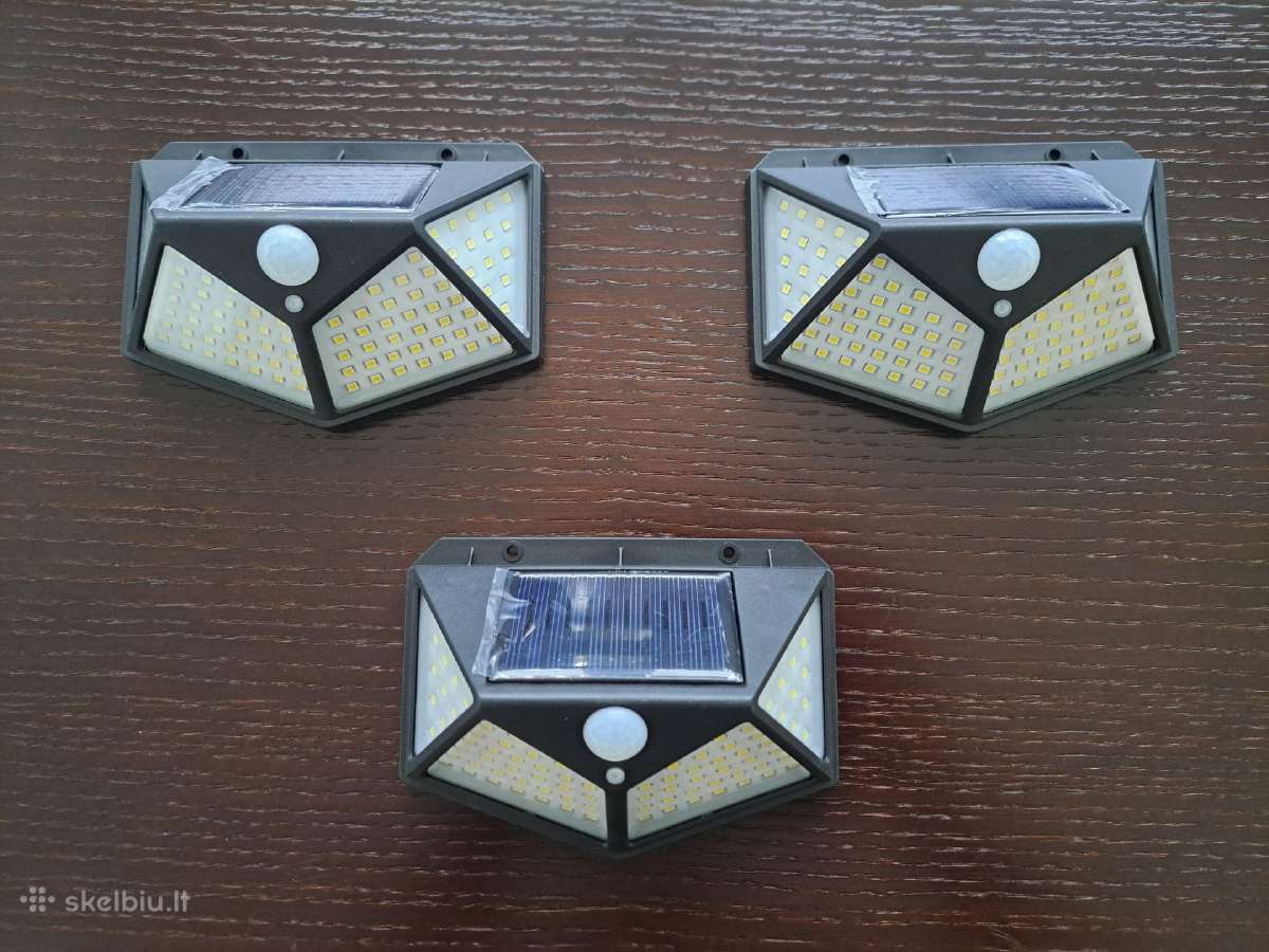 100 LED saulės lempa su judesio jutikliu - nuotraukos Nr. 4