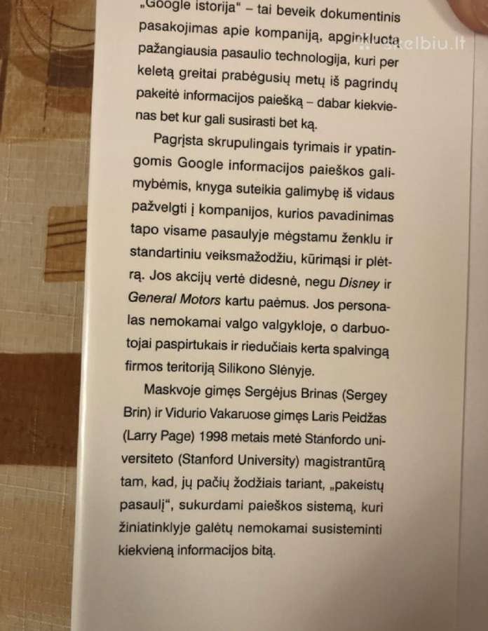 Knyga google istorija - nuotraukos Nr. 2