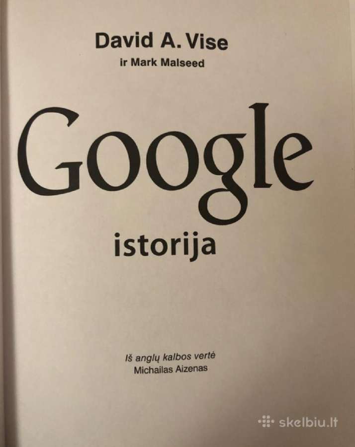 Knyga google istorija - nuotraukos Nr. 3