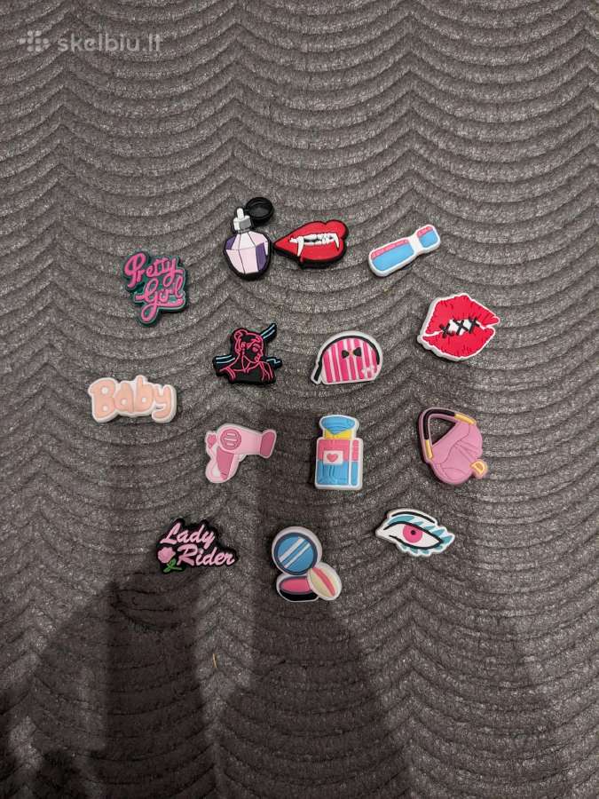 Crocs jibbitz, charms, aksesuarai, ženkliukai
