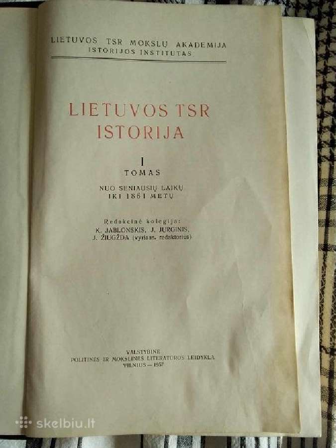 Lietuvos tsr istorija i tomas nuo seniausių laikų - nuotraukos Nr. 2
