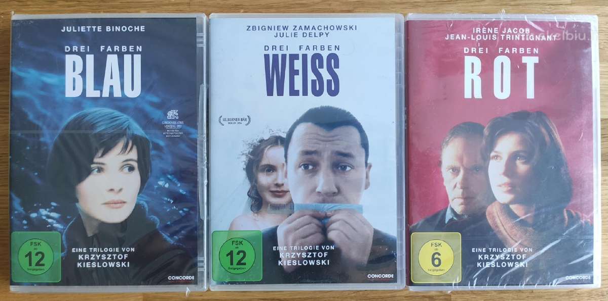 Trys spalvos Mėlyna, Balta, Raudona Dvd