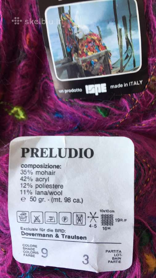 Mezgimo siūlai , 14 kamuoliukai po 50g. Italija. - nuotraukos Nr. 5