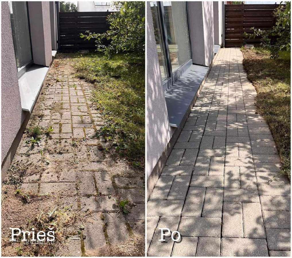 Trinkelių,terasų,fasadų, kietų paviršių plovimas - nuotraukos Nr. 18