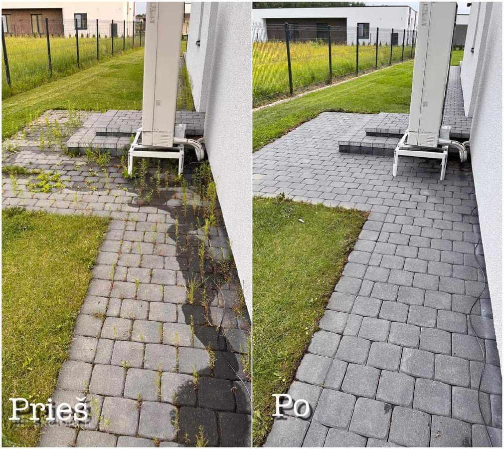Trinkelių,terasų,fasadų, kietų paviršių plovimas - nuotraukos Nr. 20