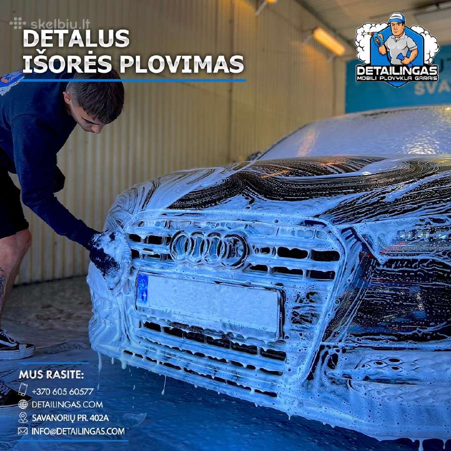 Variklio ir dugno plovimas / žibintų poliravimas - nuotraukos Nr. 9