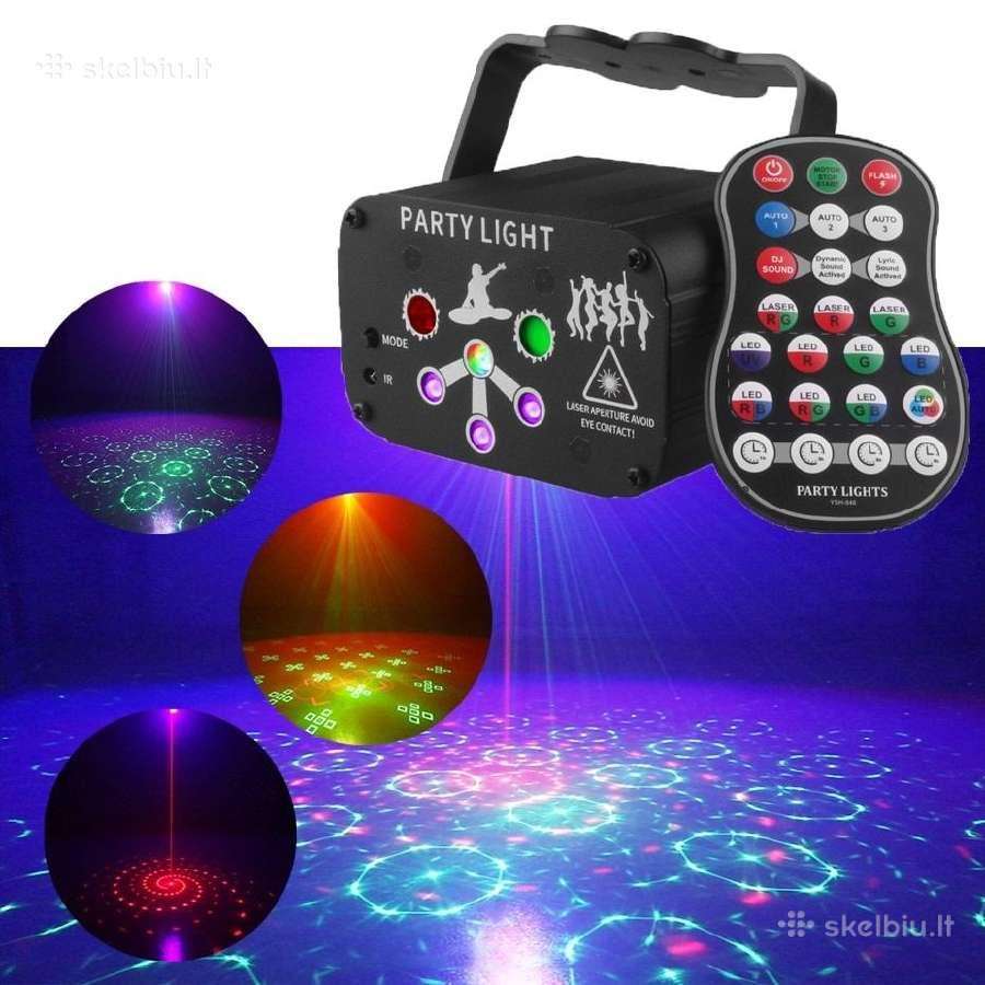 Įvairūs! Spalvotas lazerinis projektorius LED disc - nuotraukos Nr. 6