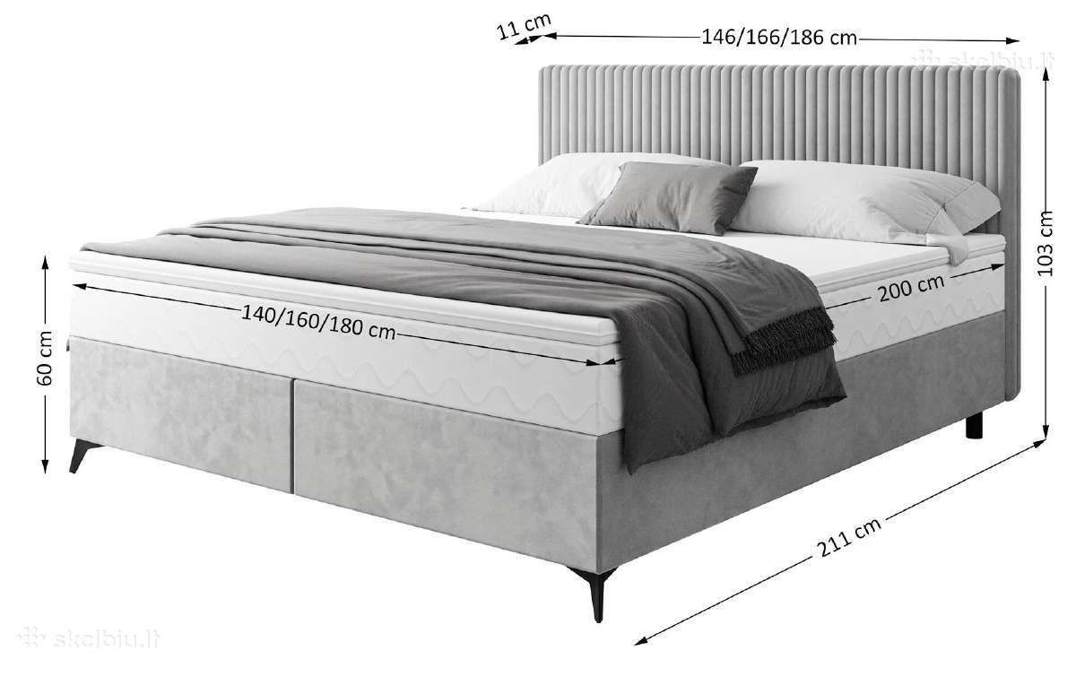 Lova “Vave 140x200cm su patalynės dėže + čiužiniu - nuotraukos Nr. 4