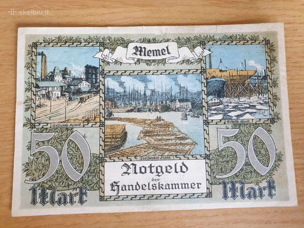 1922 metų 50 Memel markių Žemas numeris