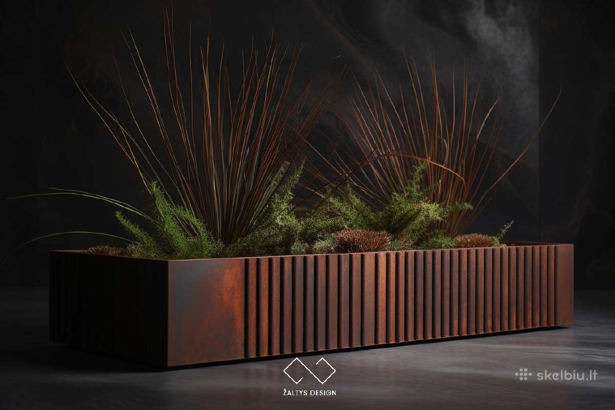 Išskirtiniai corten metalo vazonai - nuotraukos Nr. 6