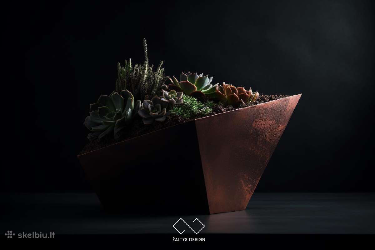 Išskirtiniai corten metalo vazonai - nuotraukos Nr. 8