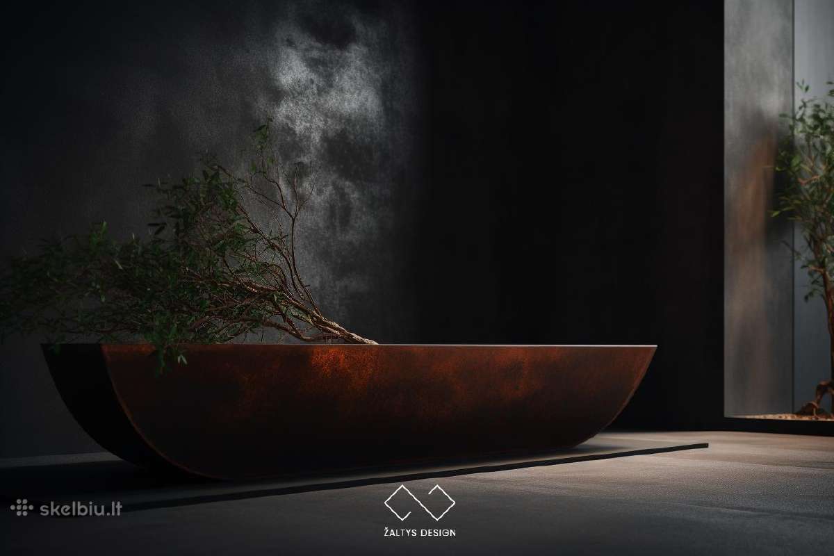 Išskirtiniai corten metalo vazonai - nuotraukos Nr. 13