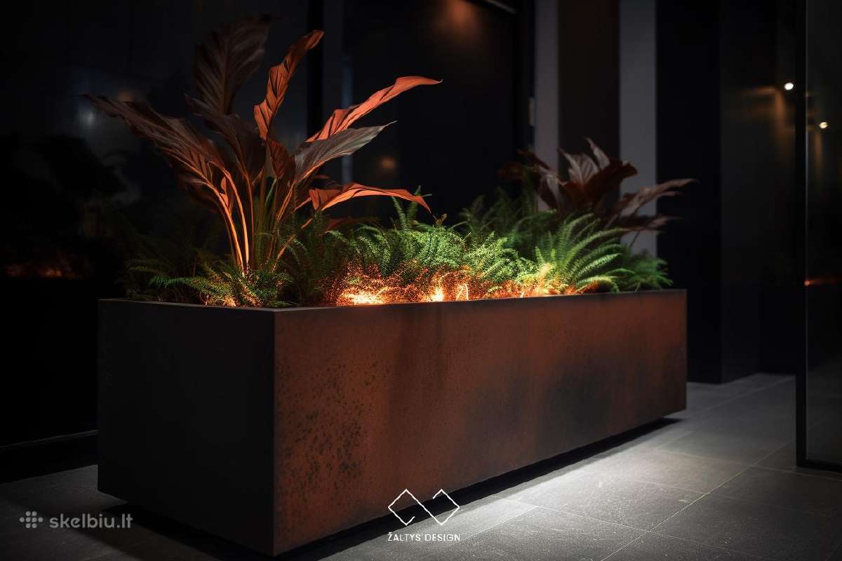 Išskirtiniai corten metalo vazonai - nuotraukos Nr. 15