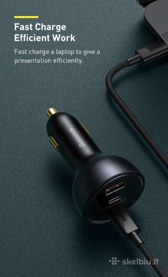 Automobilinis įkroviklis Baseus 160w - nuotraukos Nr. 9