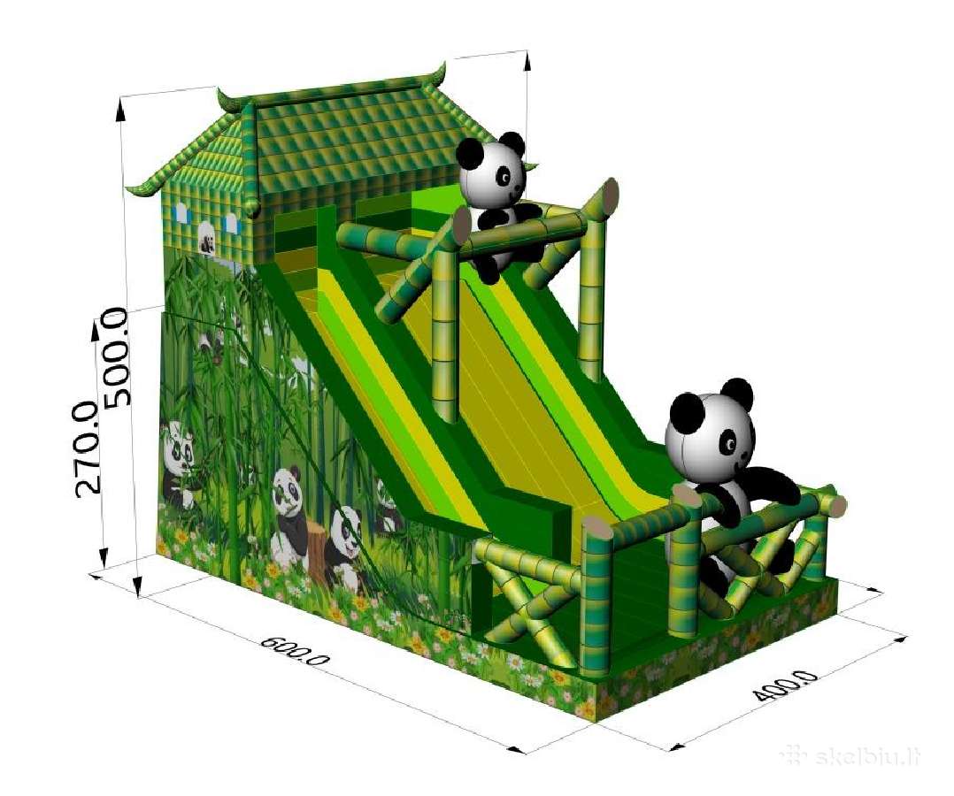 Akcija! Naujas pripučiamas batutas Panda - nuotraukos Nr. 12