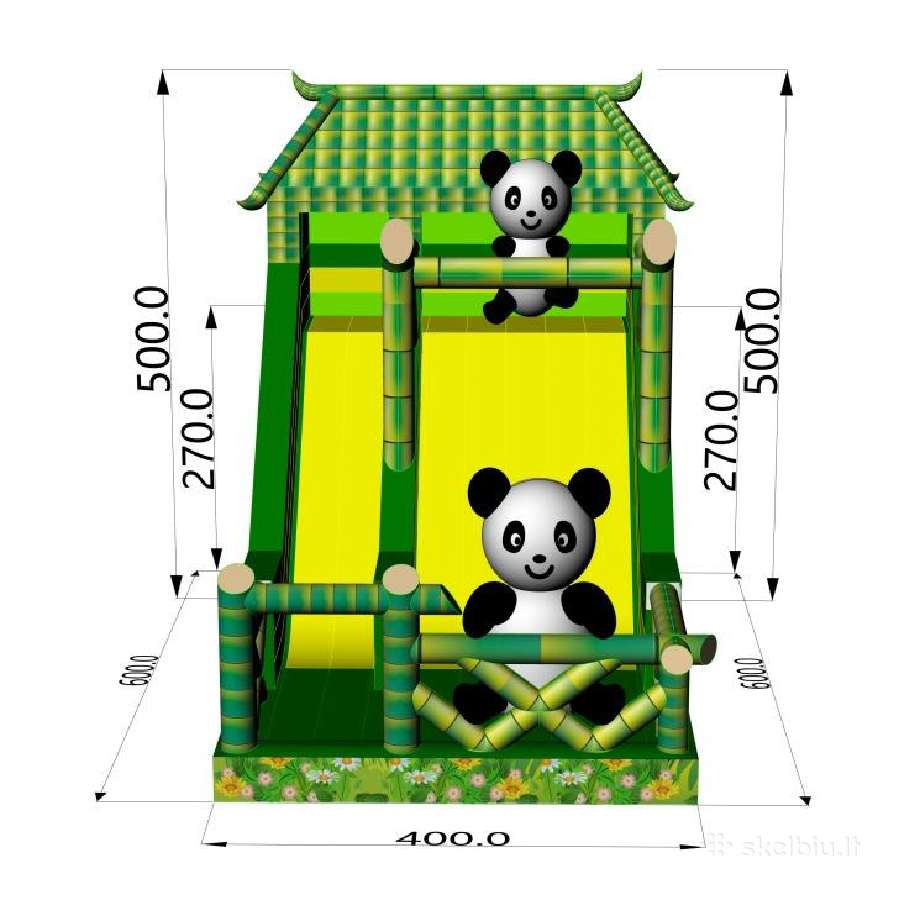 Akcija! Naujas pripučiamas batutas Panda - nuotraukos Nr. 16