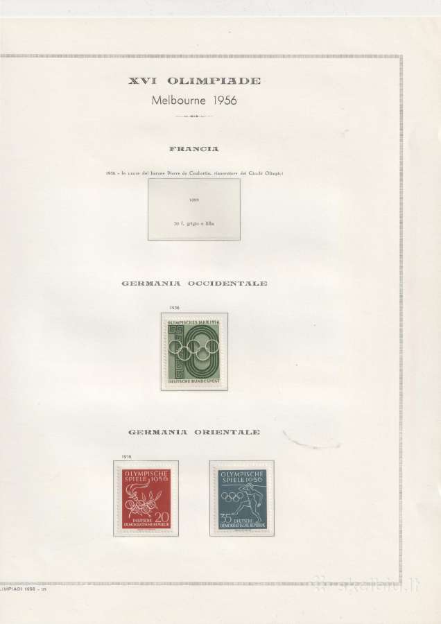 1956 Melbourno olimpiados pašto ženklai - nuotraukos Nr. 4