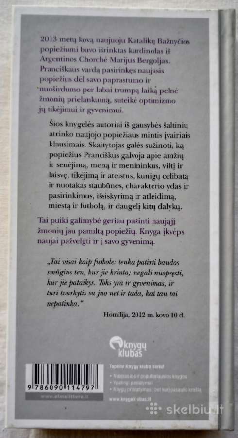Popiežius Pranciškus savais žodžiais 2014 m. - nuotraukos Nr. 3