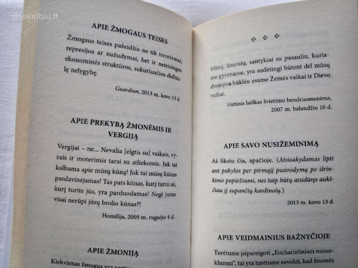 Popiežius Pranciškus savais žodžiais 2014 m. - nuotraukos Nr. 8