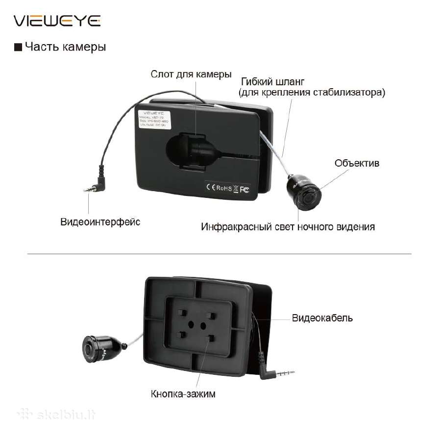Povandenine kamera zvejybai, 8 LED, 25m, upgraded! - nuotraukos Nr. 11