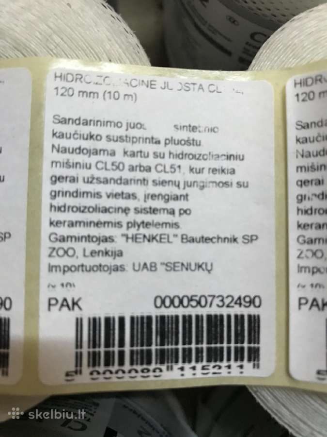 Hidroizoliacinė juosta Ceresit Cl 152, 10 m - nuotraukos Nr. 3