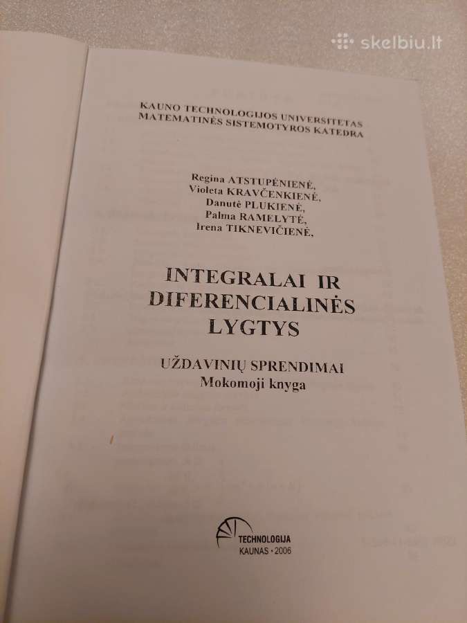 Integralai ir diferencialinės lygtys - nuotraukos Nr. 2