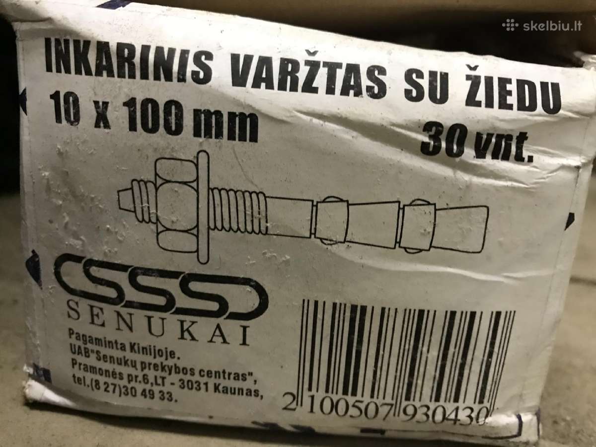 Inkarinis varžtas su žiedu M10 x 100 mm - nuotraukos Nr. 2