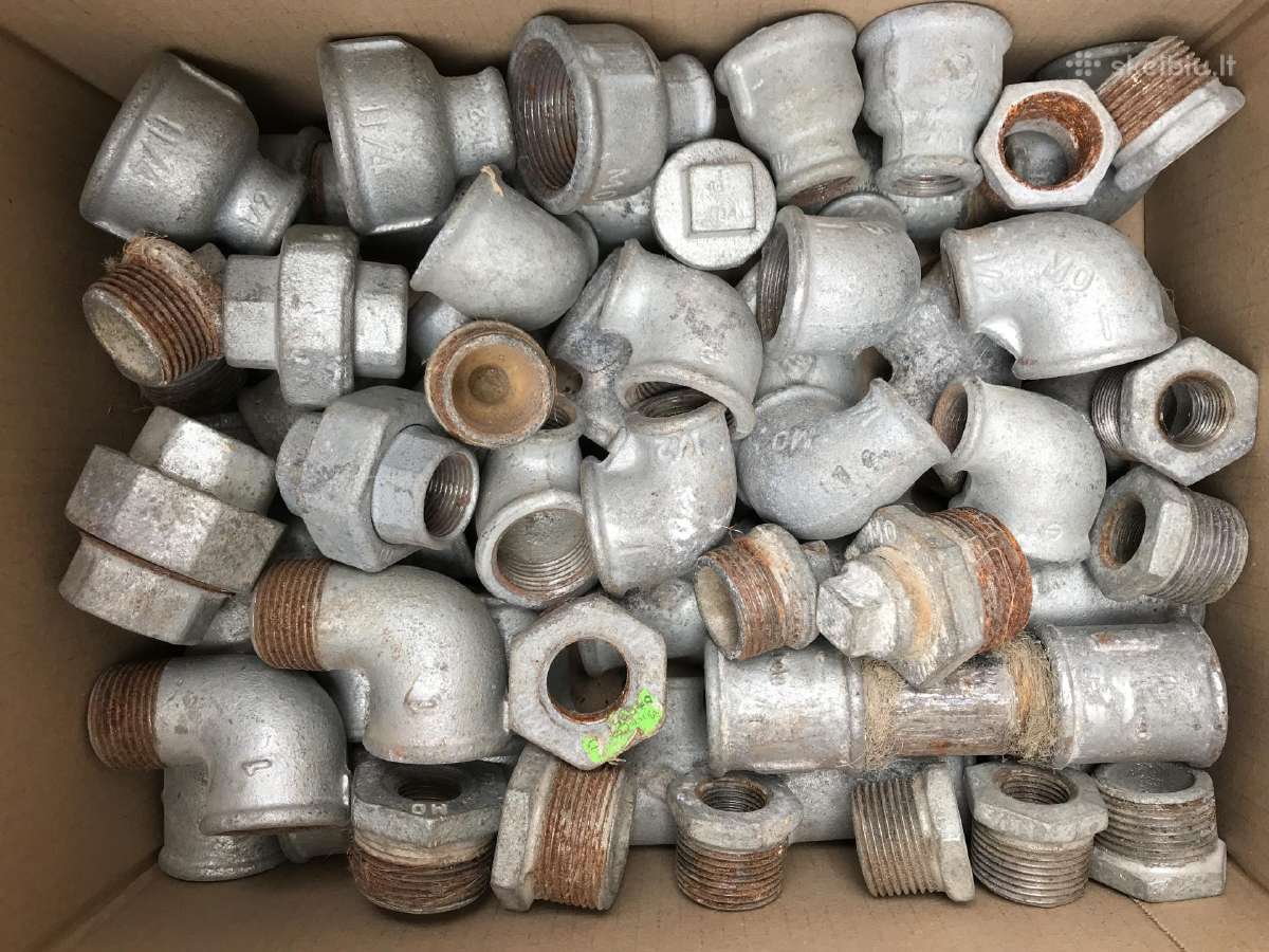 Ketaus srieginės fasoninės dalys 1/2", 3/4" ir 1"